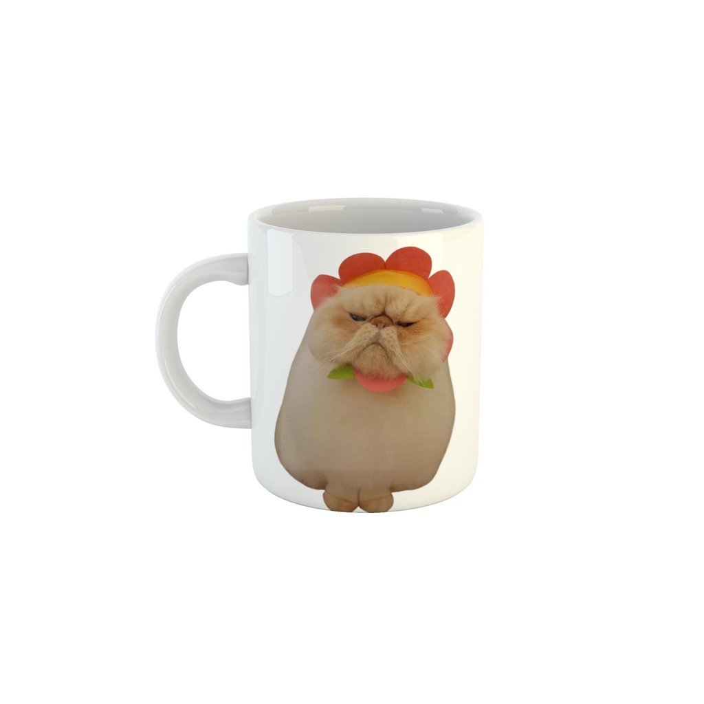 Caneca Meme Gato com cara de Bravo