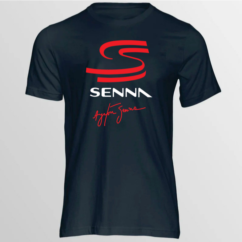 Camiseta Ayrton Senna Corrida Camisa F1 Formula1 Masculina 100% Algodão premium - ENVIO IMEDIATO