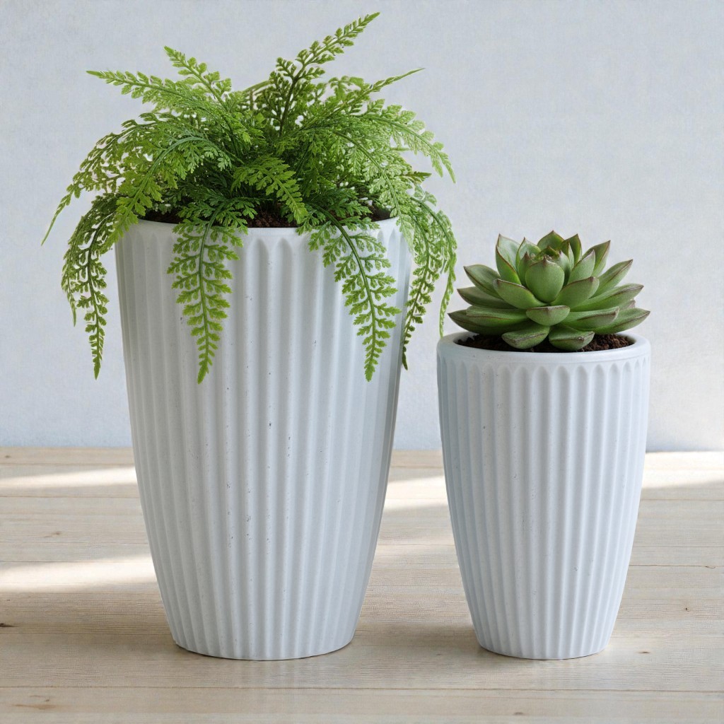 2 Vasos de Plantas e Flores Decorativos Grande Coluna Romana P e M Interior e Exterior Polietileno em Oferta na Shopee