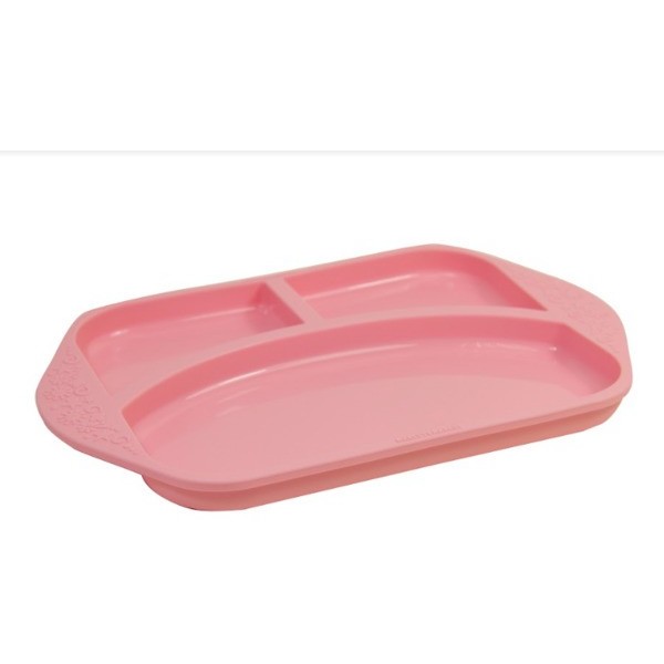 Prato Com Divisoria Em Silicone Porquinho Marcus e Marcus