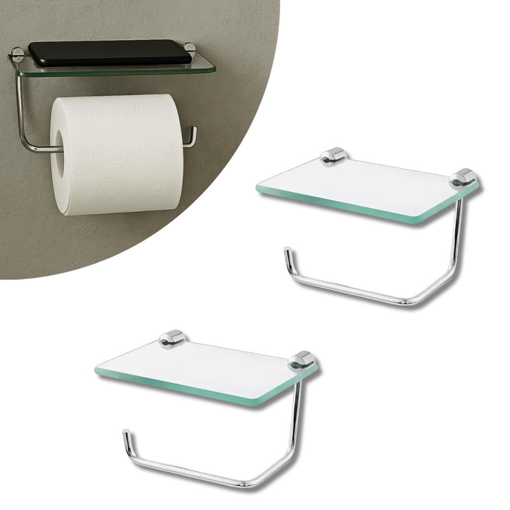 Kit 2 Papeleiras Prateleiras Com Porta Objetos Porta Celular Cromado Organização Banheiro e Casa em Oferta na Shopee