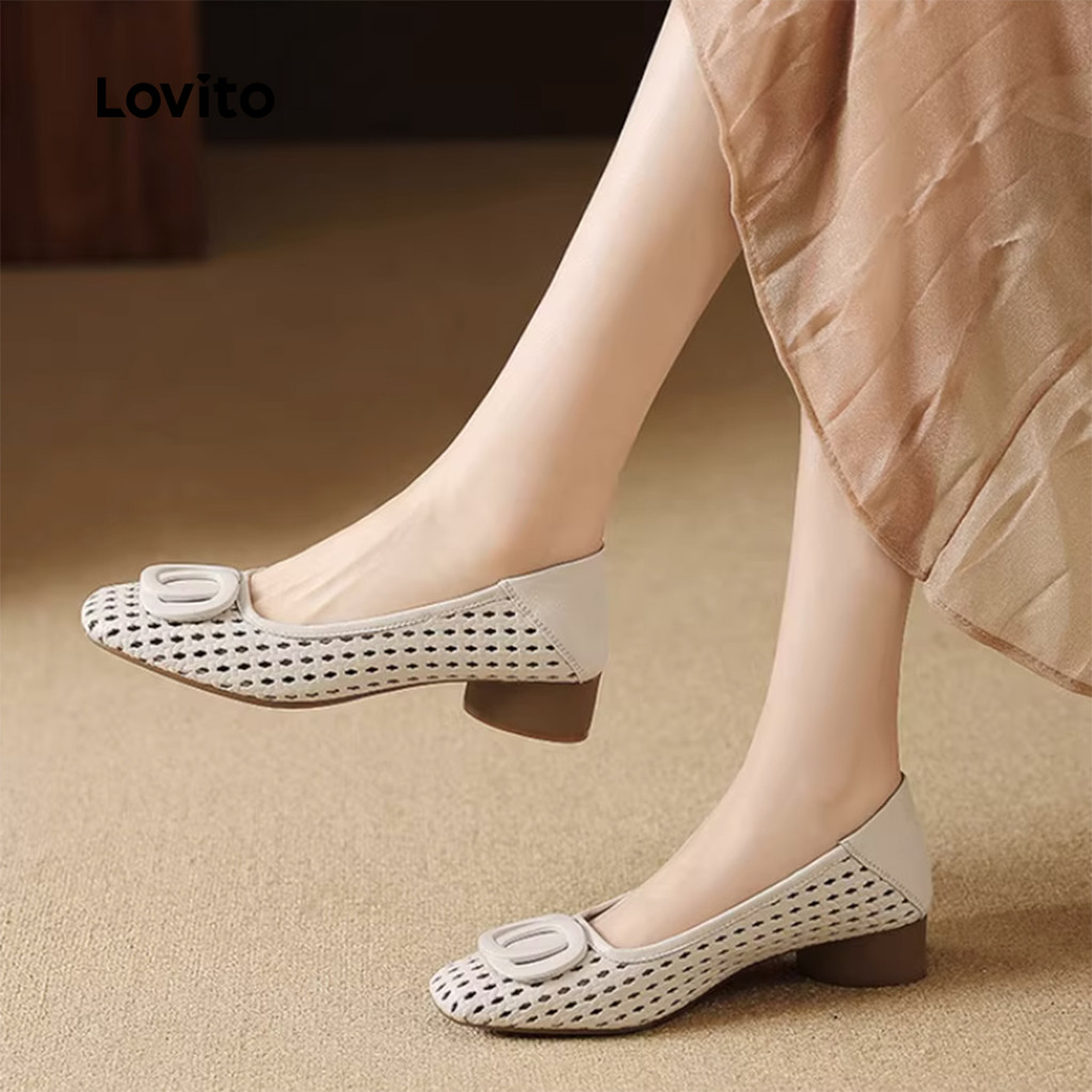 Lovito Sapatos de Salto Alto Elegantes com Sola Macia Saltos Clássicos e Versáteis para mulheres LFA89057 em Oferta na Shopee