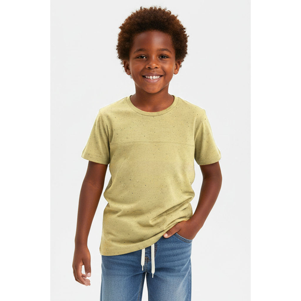 Camiseta Infantil Menino Recortes Colorittá Amarelo