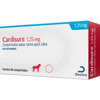 Cardisure 1,25mg - 80 Comprimidos - Dechra em Oferta na Shopee