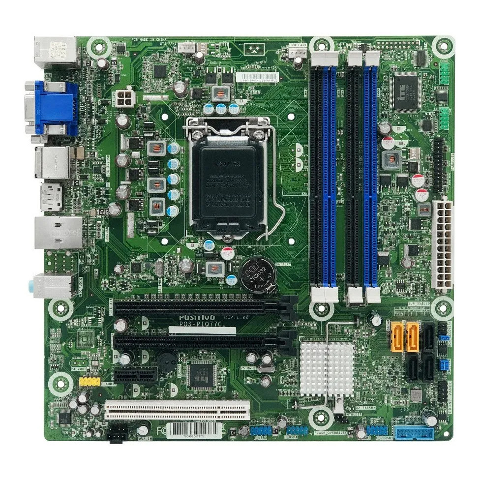 Placa Mae Positivo Pos-piq77cl Lga 1155 4x Slots de Memória Displayport Usb Dvi