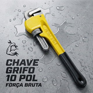 Chave de Tubo Grifo 10 Polegadas (25cm) - Ferramenta para Encanador e Hidráulica (Alta Pressão) em Oferta na Shopee