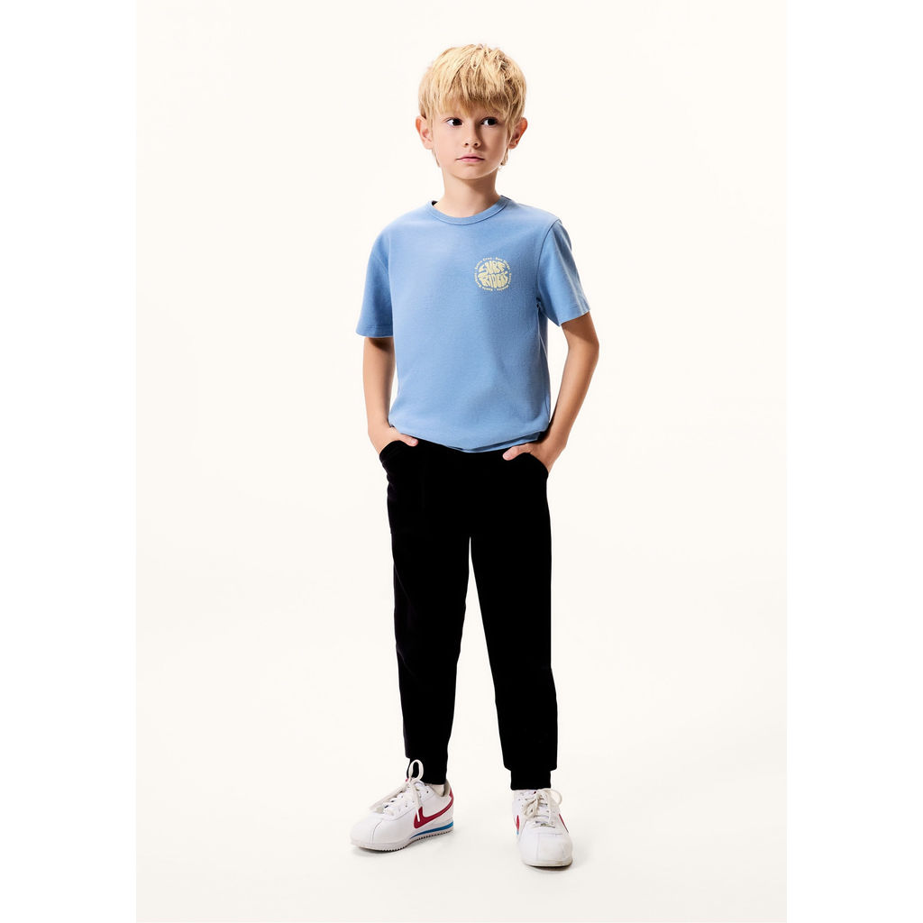 Calça Básica Infantil Menino Em Moletom Peluciado Com Bolso em Oferta na Shopee