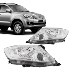 Par Farol Hilux Sw4 2012 2013 2014 2015 Manual Cromado Ambos