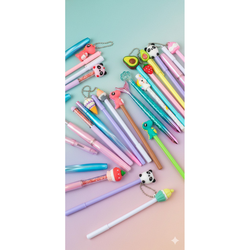 Caneta Personalizada Personagens Bichinhos Fofos Sortida