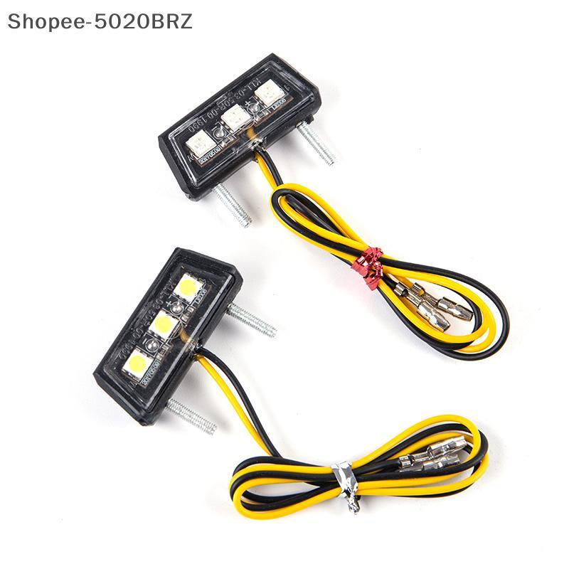 [THEBR] Placa De Motocicleta 12V LED Luz À Prova D'água Para Licença [BR]
