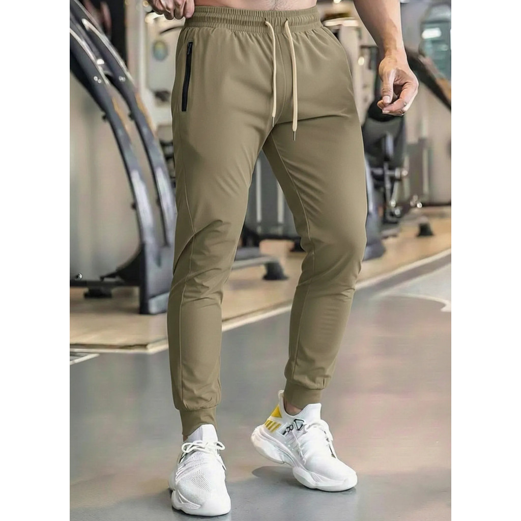 Calça Masculina Com Elastano Esportiva Fitness Slim Fit