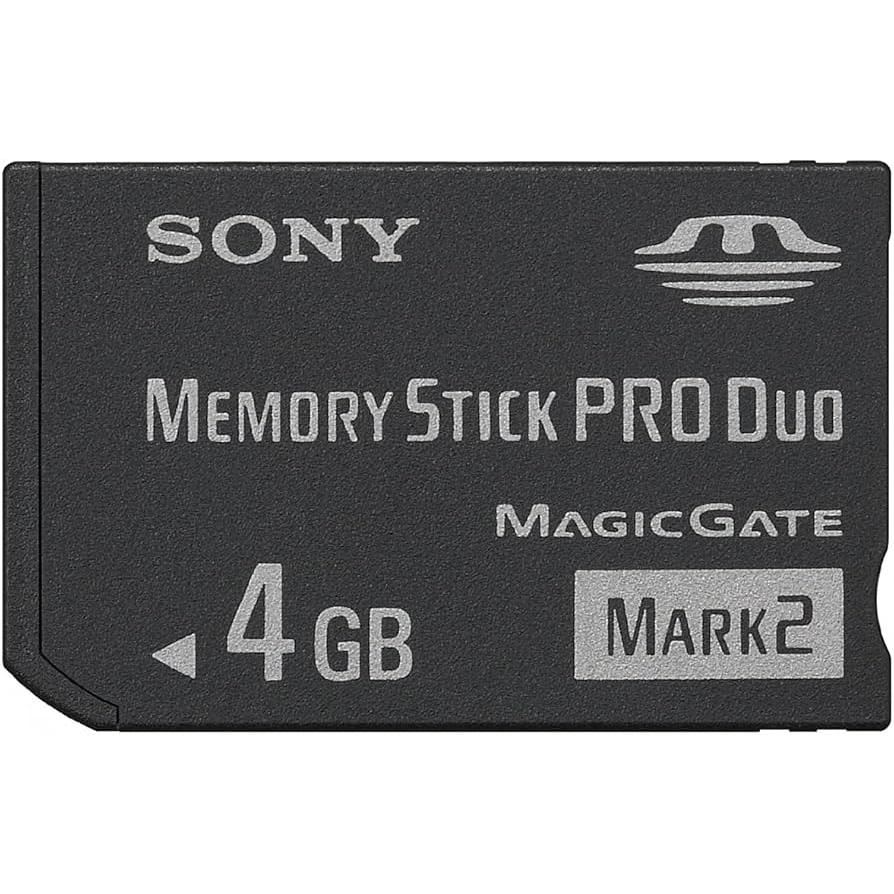 Cartão de Memória Sony Memory Stick Pro Duo 4GB para Câmeras Cybershot e PSP