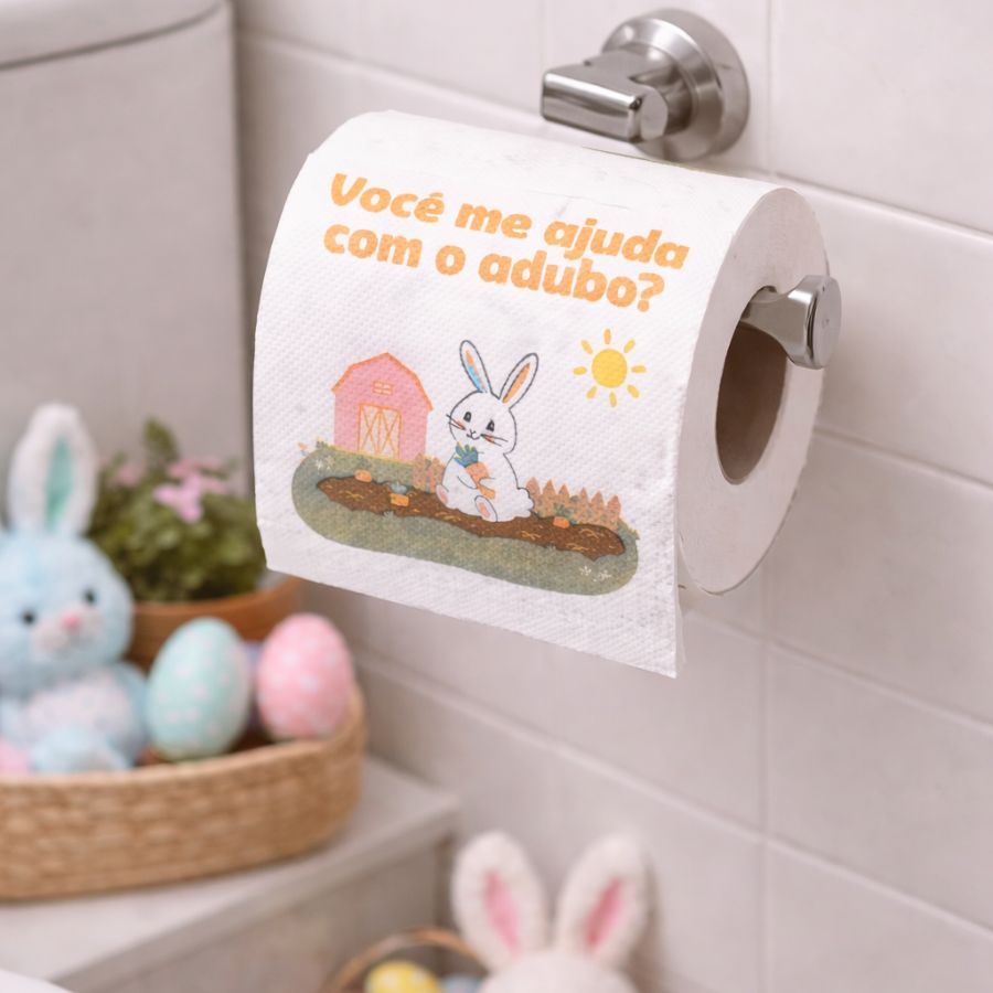 Papel Higiênico de Páscoa - "Comeu chocolate demais, né ?" 
  - 1 unidade - Rizzo em Oferta na Shopee