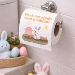 Papel Higiênico de Páscoa - "Comeu chocolate demais, né ?" - 1 unidade - Rizzo