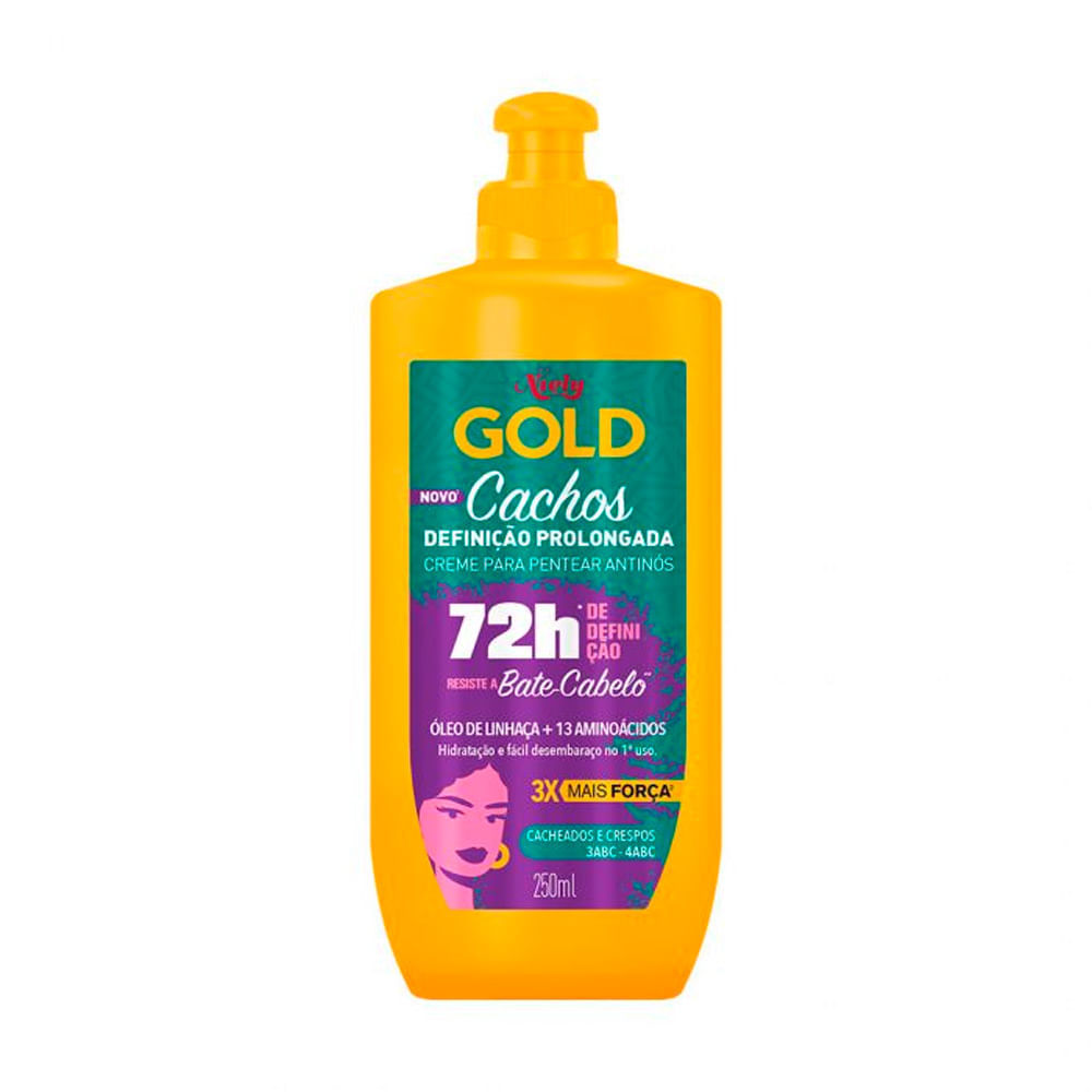Creme de Pentear Niely Gold Cachos Definição Prolongada 250ml em Oferta na Shopee