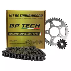 KIT TRANSMISSÃO RELAÇÃO GP TECH FAZER 250 2018- C/ RETENTOR