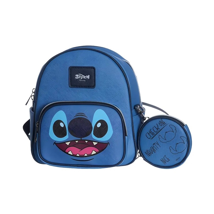 Mini Mochila Com Bolsinha Stitch Disney - Zona Criativa
