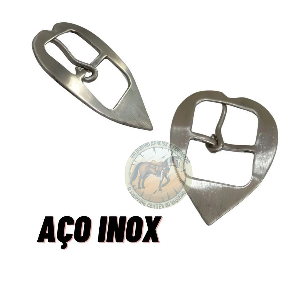 Kit 10 Fivela de Coração cinto em Aço Inox