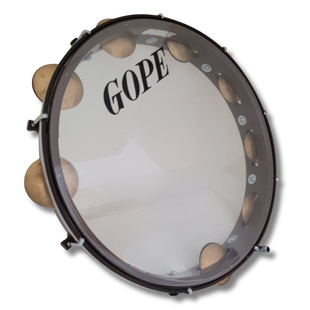 Pandeiro 12 G3 Gope 9 Afinação 8 Linha Melanina Pele Cristal