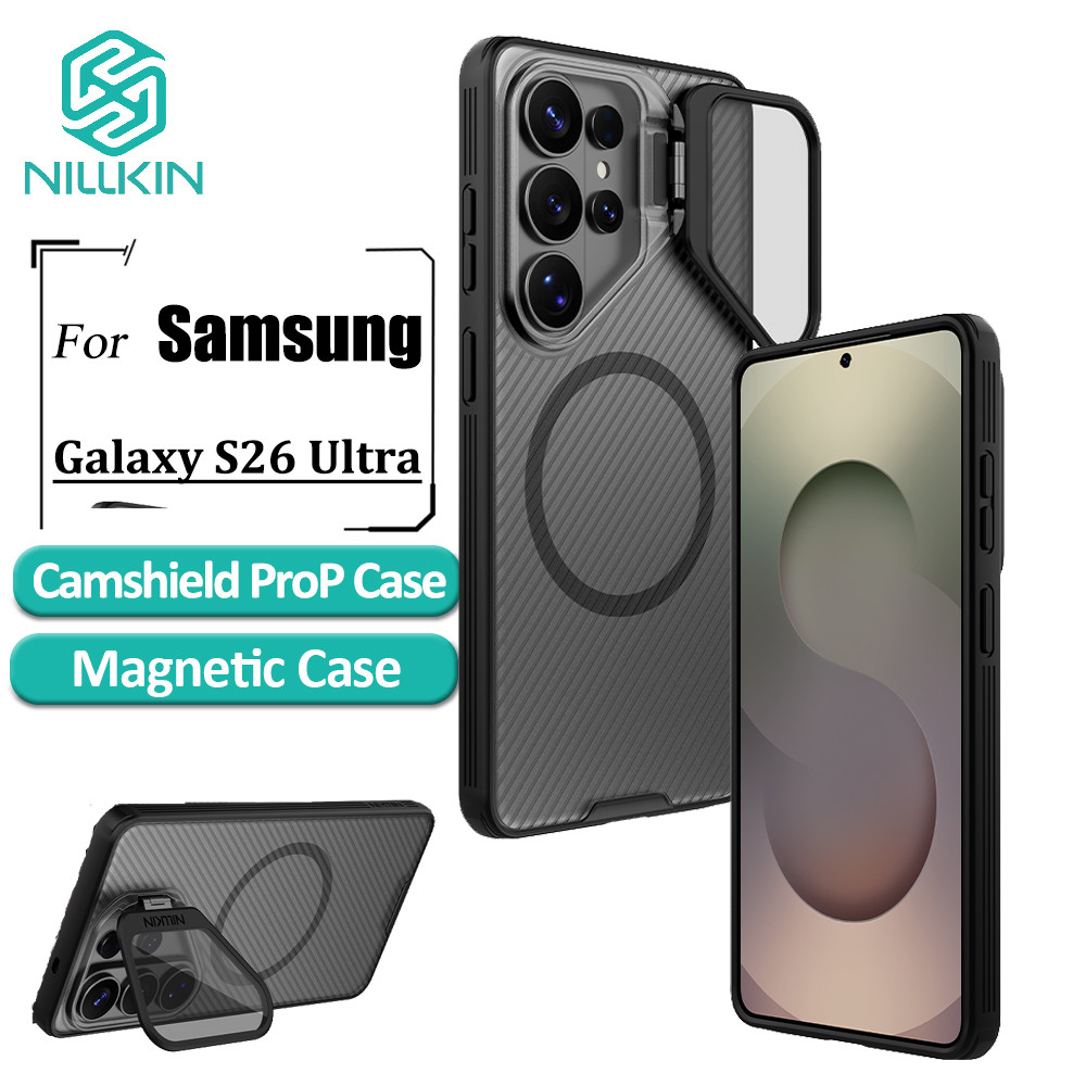 Nillkin TPU + PC Metal Caso De Telefone Para Samsung Galaxy S26 Ultra Sarja Textura Lente Da Câmera Capa Suporte MagSafe em Oferta na Shopee