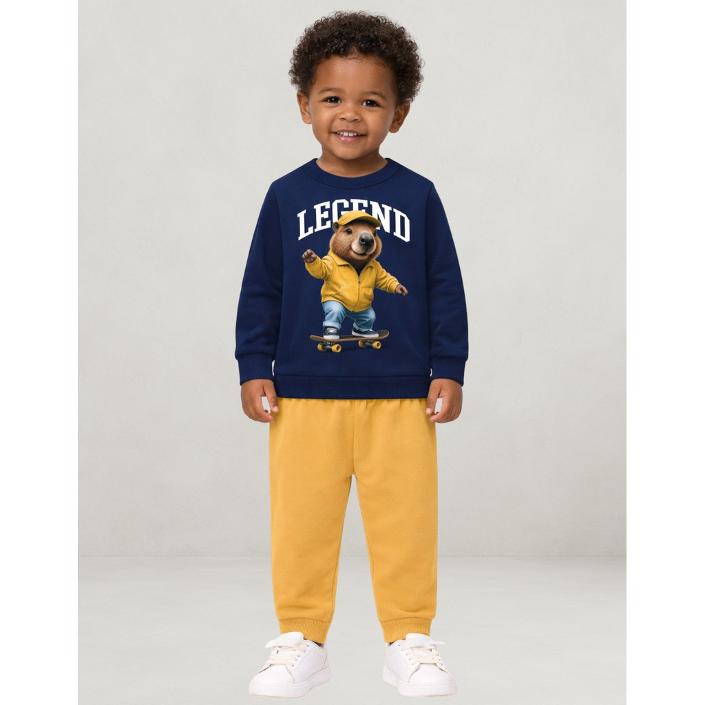 Conjunto Infantil Masculino Blusa e Calça Moletom Peluciado Legend Confortável Kyly 1001598