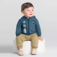 Conjunto bebê menino de animais Brandili Baby