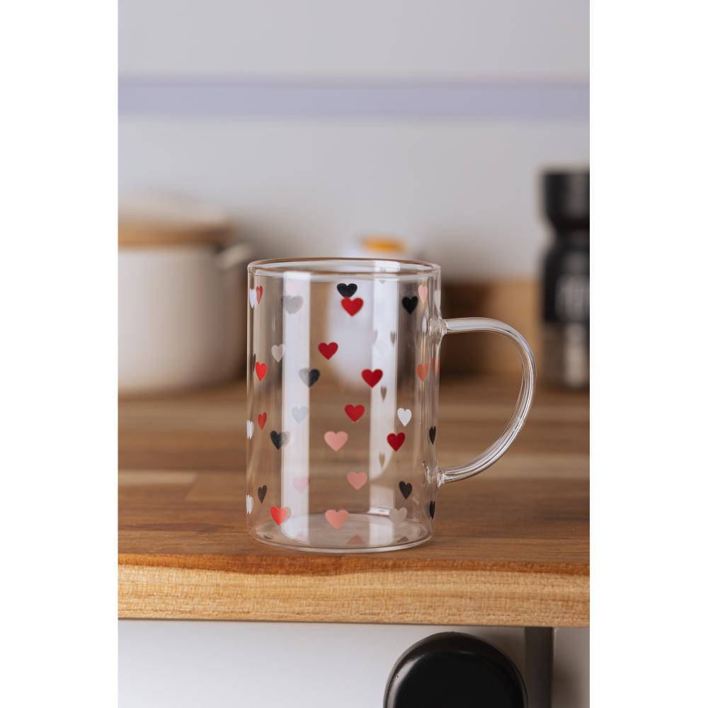 Caneca de Vidro Borossilicato Resistente ao Calor Love 200ml