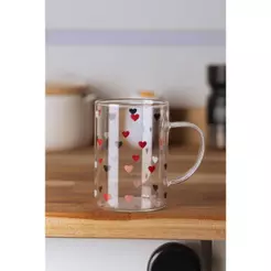 Caneca de Vidro Borossilicato Resistente ao Calor Love 200ml
