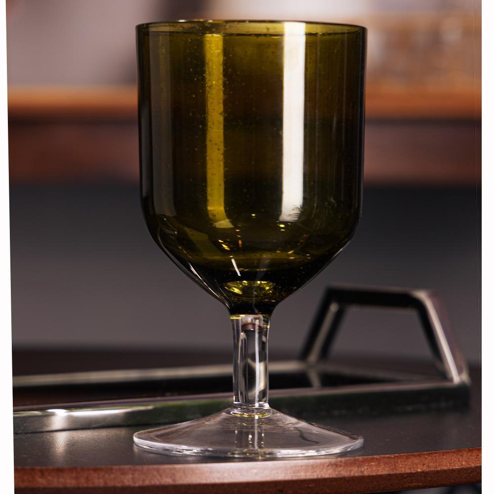 2 Taças Boreal 400ml Wolff Verde Vidro