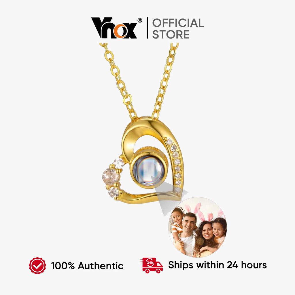 Colar De Projeção De Foto Personalizada Vnox Para Mulheres E Meninas , Com Imagem Dentro De Aniversário , Presente De Na em Oferta na Shopee