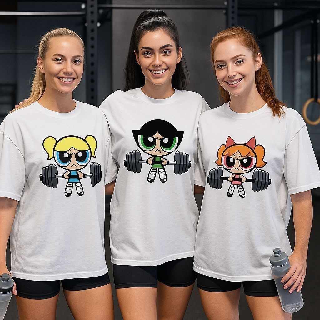 KIT 3 Camisetas Blusão Feminino Roupa de Academia Treino Fitness Super Poderosas Camisa Treino