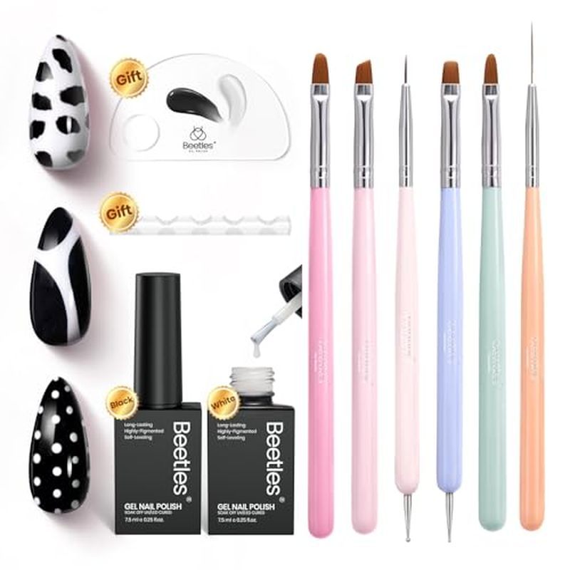 Beetles 3 Unidades De Esmalte De Gel Branco De 15 Ml E Revestimento Superior Sem Limpeza & amp ; Conjunto De Base , Lâmp