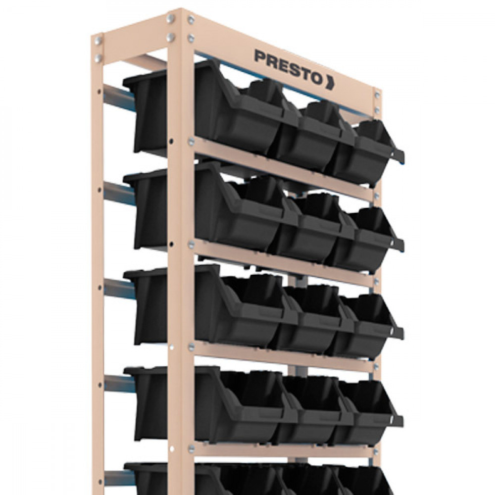 Estante metálica com 27 gavetas n° 5 preta - 43009 - Presto
