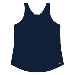 Regata Feminina Plus Size Secret Glam Azul em Oferta na Shopee