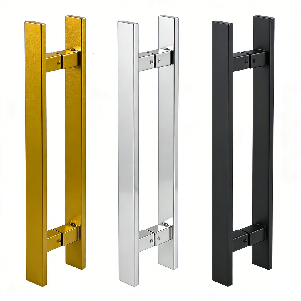 Puxador Duplo Metal Inoxidável Robusto Luxo Para Portas De Madeira Vidro e Metal 30cm 40cm 50cm 60cm 80cm 100cm em Oferta na Shopee