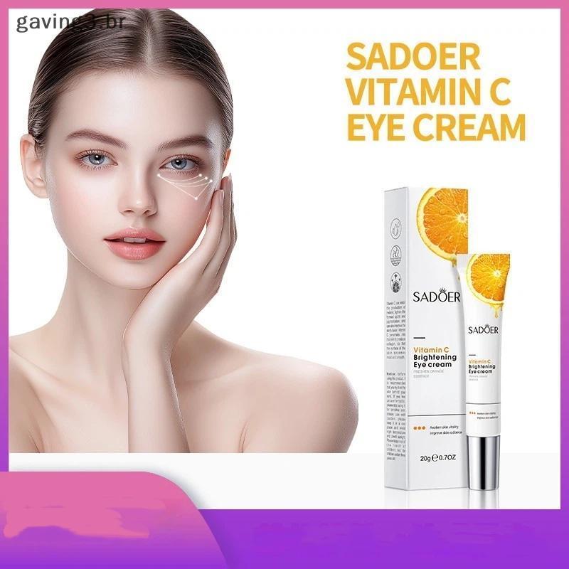 [GAVBR] SADOER 20g Vitamina C Creme Para Os Olhos Firmador Hidratante Iluminador Anti Olheiras Bolsas-Inchaço Beleza Cui