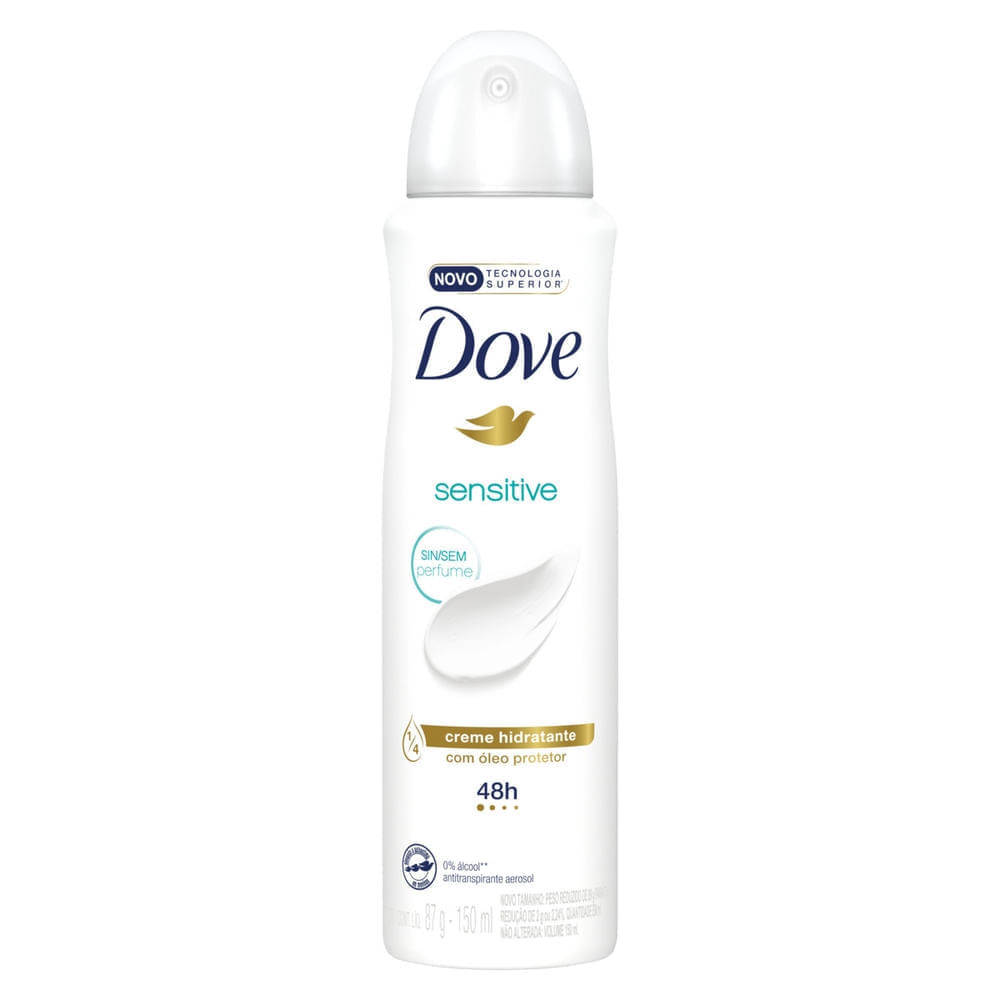 Desodorante Aerosol Dove Sensitive 150ml em Oferta na Shopee