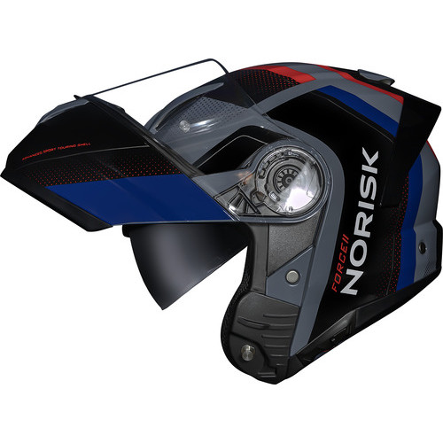 Capacete Moto Robocop Norisk Force2 Kore Articulado C/óculos BLK/BLUE FORCE II 62