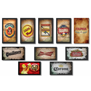 Kit 10 Quadros Decorativos Placas Tema Cerveja CV3 em Oferta na Shopee
