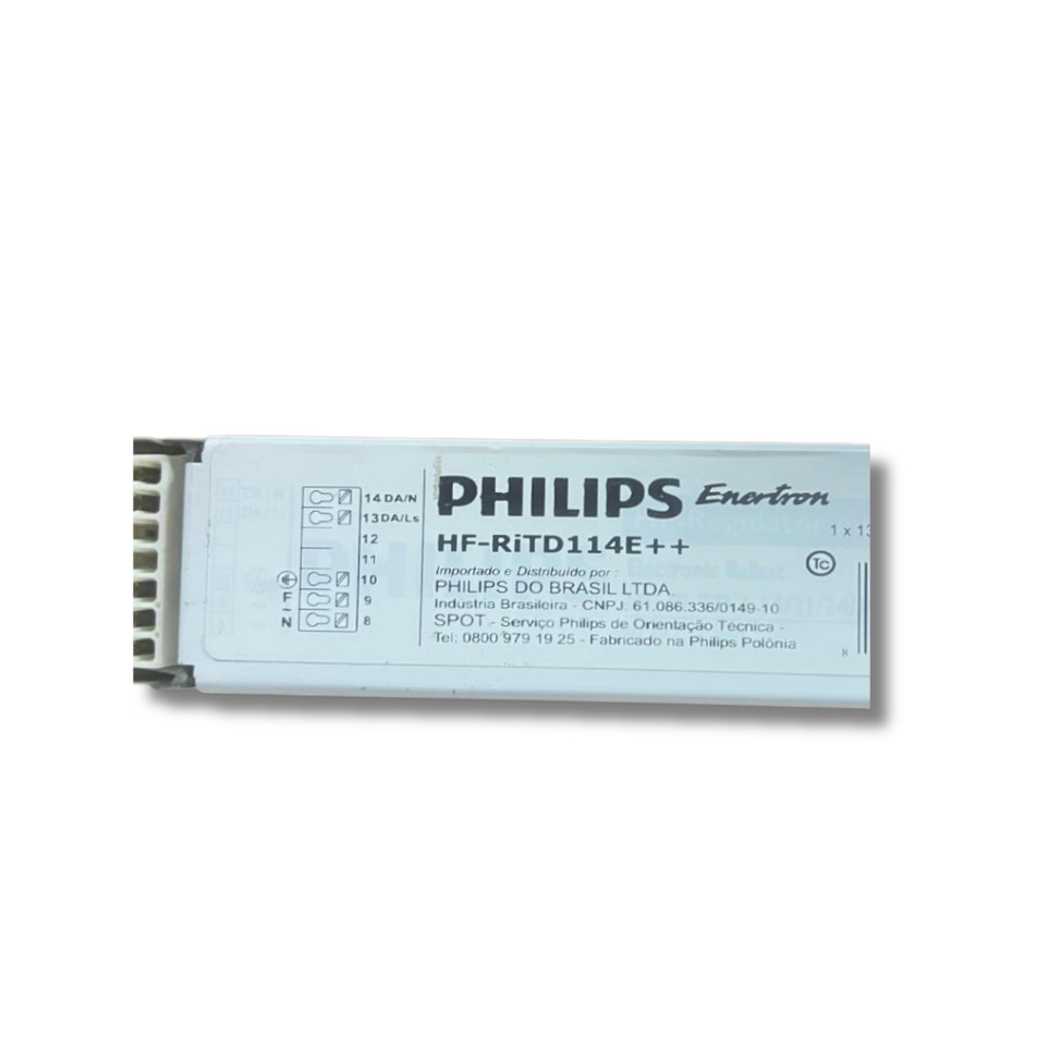 REATOR ELETRÔNICO PHILIPS DIMERIZÁVEL HF-RI TD 1X14 W TL5 E+ 195-240 V