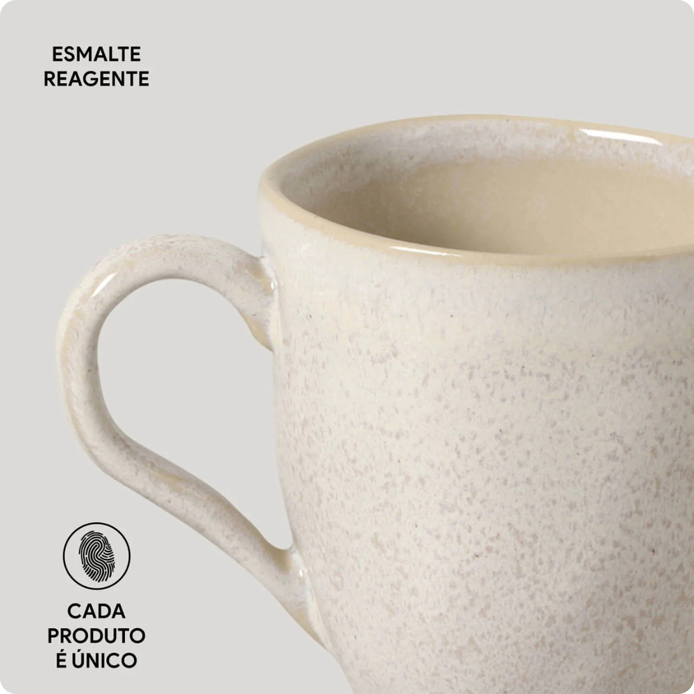 Caneca Em Stoneware Orgânico Latte 273Ml Porto Brasil — imagem 2 de 2
