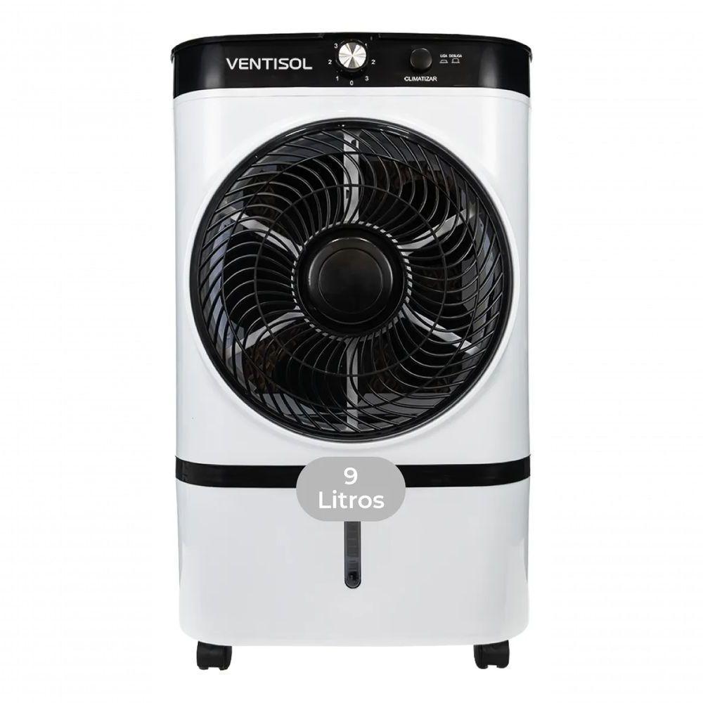 Climatizador Evaporativo Cli09 Ventisol 9L Gelo Filtro Colmeia Portátil Silencioso 65W Residencial E Comercial 110V
