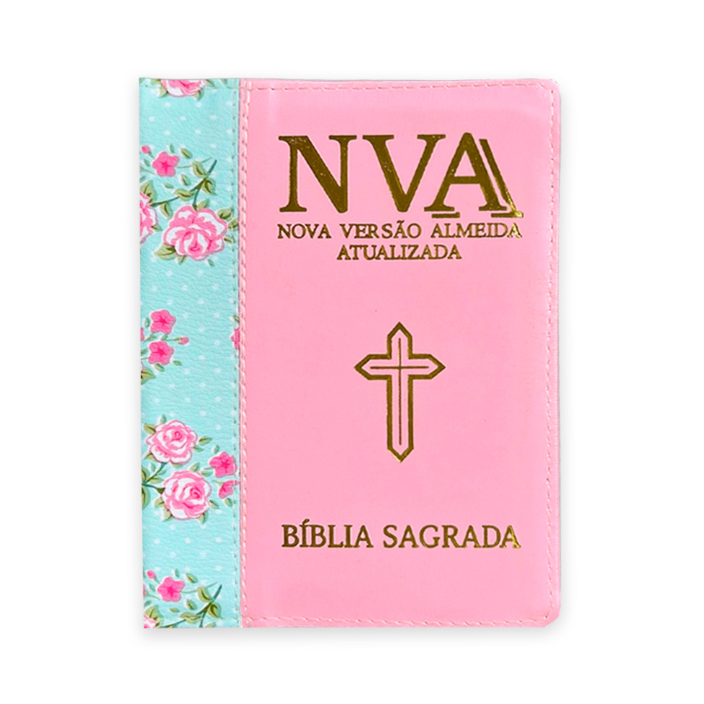 Bíblia Sagrada Femnina Nova Versão Almeida Atualizada 2025 ziper - Rosa Floral Verde em Oferta na Shopee