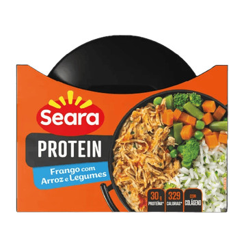 Frango desfiado com arroz e legumes Seara Protein