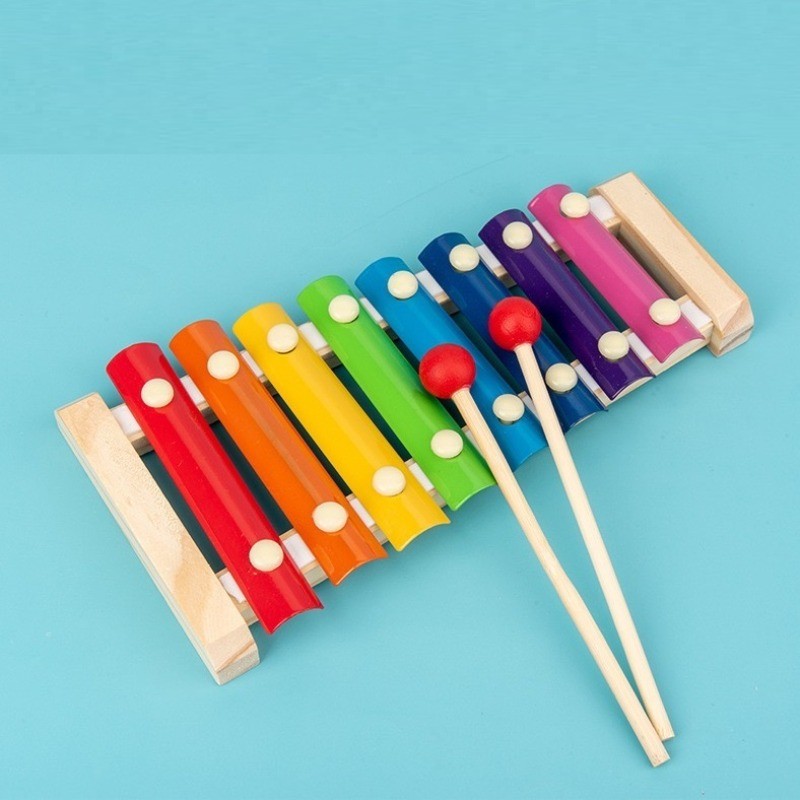 Brinquedo Xilofone Instrumento Musical Infantil Com 8 Notas