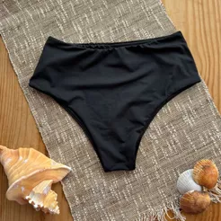 Calcinha de biquini Hot Pants, vai até a cintura com elástico embutido Plus Size