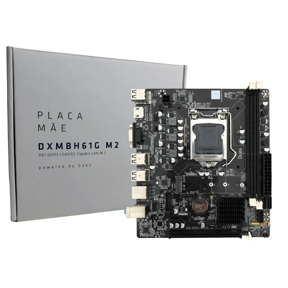 Placa Mae B75 Duex Intel LGA1155 mATX DDR3 M.2 NVMe Gigalan Preto DXMBB75G M2
