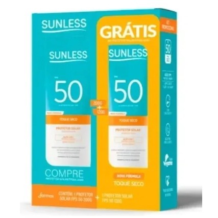 Protetor Solar Sunless FPS 50 Toque Seco 200g + 120g Grátis - Alta Proteção e Hidratação