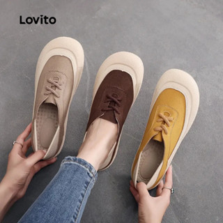 Lovito  Casual Commute Sneakers para Mulheres. LFAS5025 em Oferta na Shopee