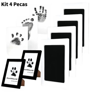 Kit 4 Peças Carimbo Almofada limpo para lembranças de bebê e pet Souvenirs Recém-Nascido Grande Carimbeira Não Toxico